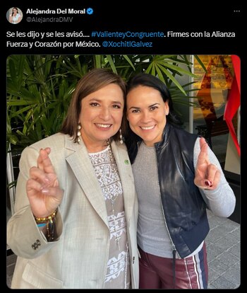 La priista compartió una foto