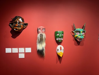 Muestra de máscaras de Ecuador y Perú (Foto: Yalilé Loaiza)