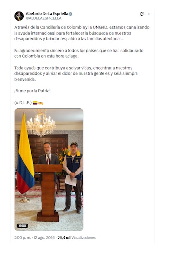 Abelardo de la Espriella hizo claridades sobre ayuda internacional