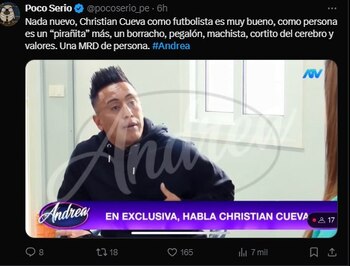 Christian Cueva llora y se