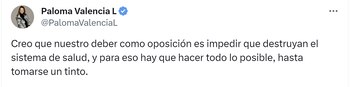 La senadora Paloma Valencia respaldó