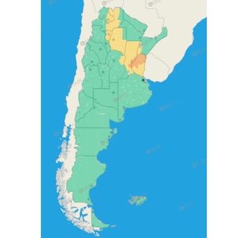 El mapa de alertas para