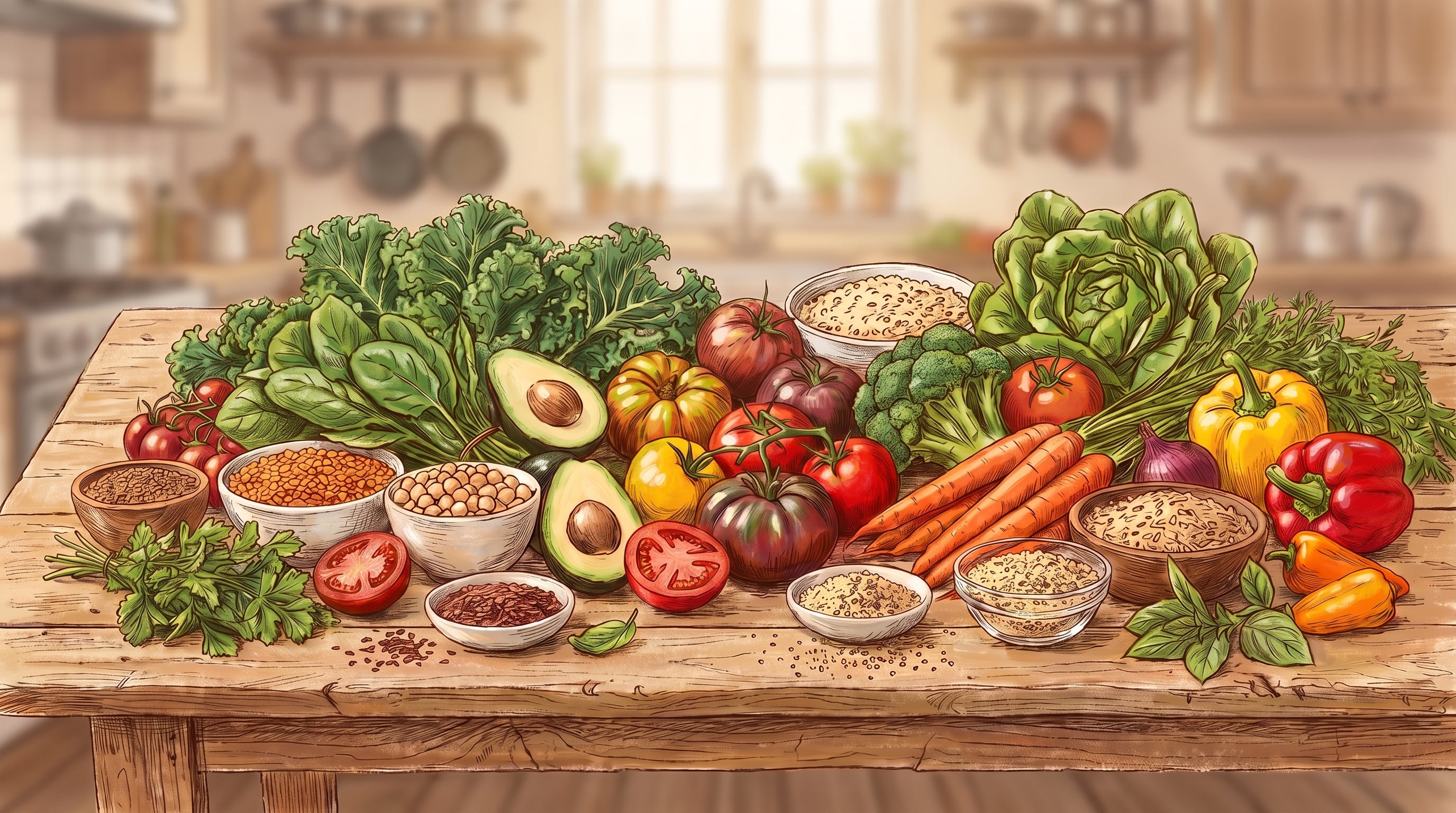Nichole Dandrea-Russert sostiene que una alimentación basada en plantas puede cubrir proteínas, calcio, omega-3 y vitamina B12 si se planifica con criterio (Imagen Ilustrativa Infobae)