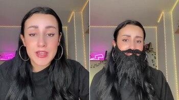 Una joven usa una barba