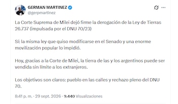 Germán Martínez, diputado de Unión por la Patria