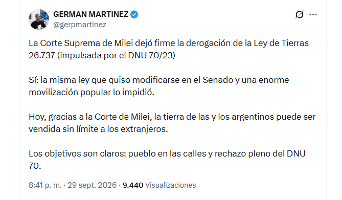 Germán Martínez, diputado de Unión por la Patria