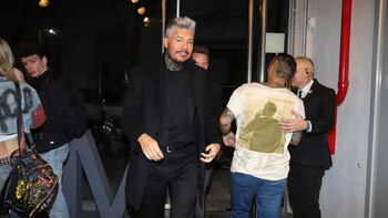 Marcelo Tinelli llegando al estudio