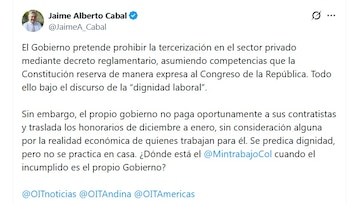 Jaime Cabal, presidente de Fenalco,