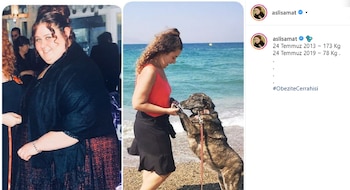 Actualmente Asli Samat pesa 75