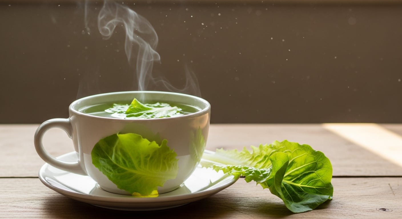 El té de lechuga se valora como alternativa natural para mejorar el sueño y aliviar inflamaciones leves, según estudios internacionales (Imagen Ilustrativa Infobae)