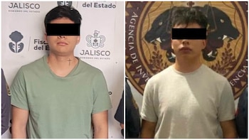 A la izquierda, Carol Jonathan "N", detenido en Guadalajara, Jalisco; a la derecha, Francisco Daniel "N", capturado en Comitán de Domínguez. Crédito: FGE Chiapas