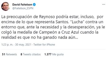 El periodista deportivo compartió su