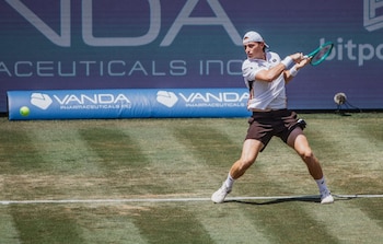 Ignacio Buse en el torneo de césped en Queen's, como antesala a Wimbledon