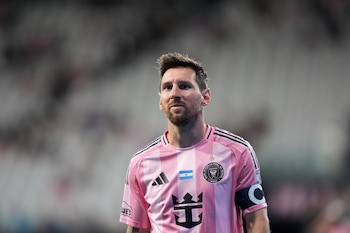 Lionel Messi y David Beckham encabezaron el relanzamiento de la MLS tras el parón mundialista (AP Foto/Rebecca Blackwell)