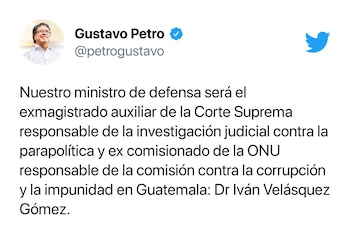 Gustavo Petro anuncia Ministro de
