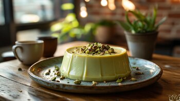 Receta de flan de pistache,