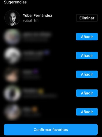 Podrá seleccionar que cuentas desea