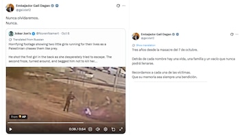 El exembajador Gali Dagan se pronunció por el tercer aniversario de la masacre del 7 de octubre de 2023 - crédito