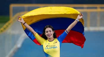 Gabriela Rueda conquistó su segundo oro mundial en Asunción 2026 tras imponerse en los 10.000 metros eliminación - crédito @gabrielaruedarueda/Instagram