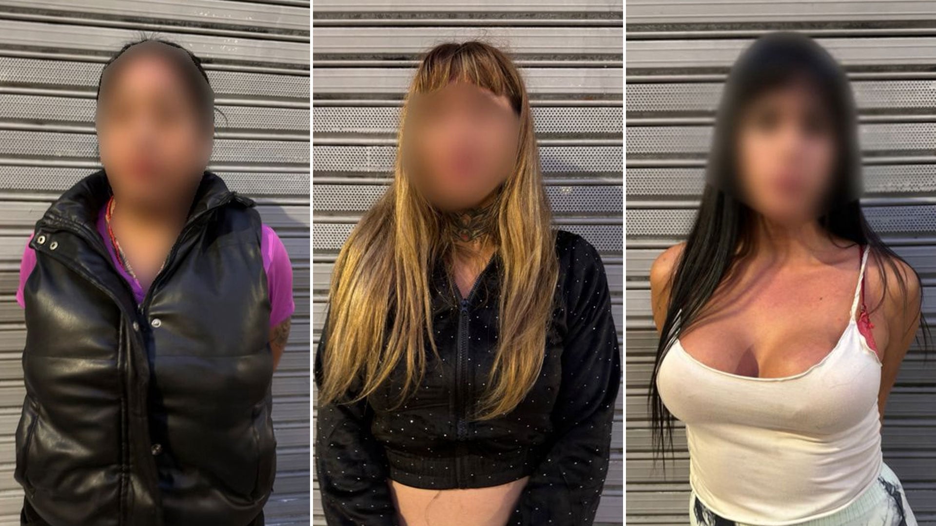 Las tres detenidas: se les imputó el delito de tenencia de estupefacientes con fines de comercialización
