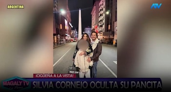 Silvia Cornejo reaparece con Jean Paul Gaboto y una supuesta pancita desata rumores de embarazo. Captura: Magaly TV La Firme.