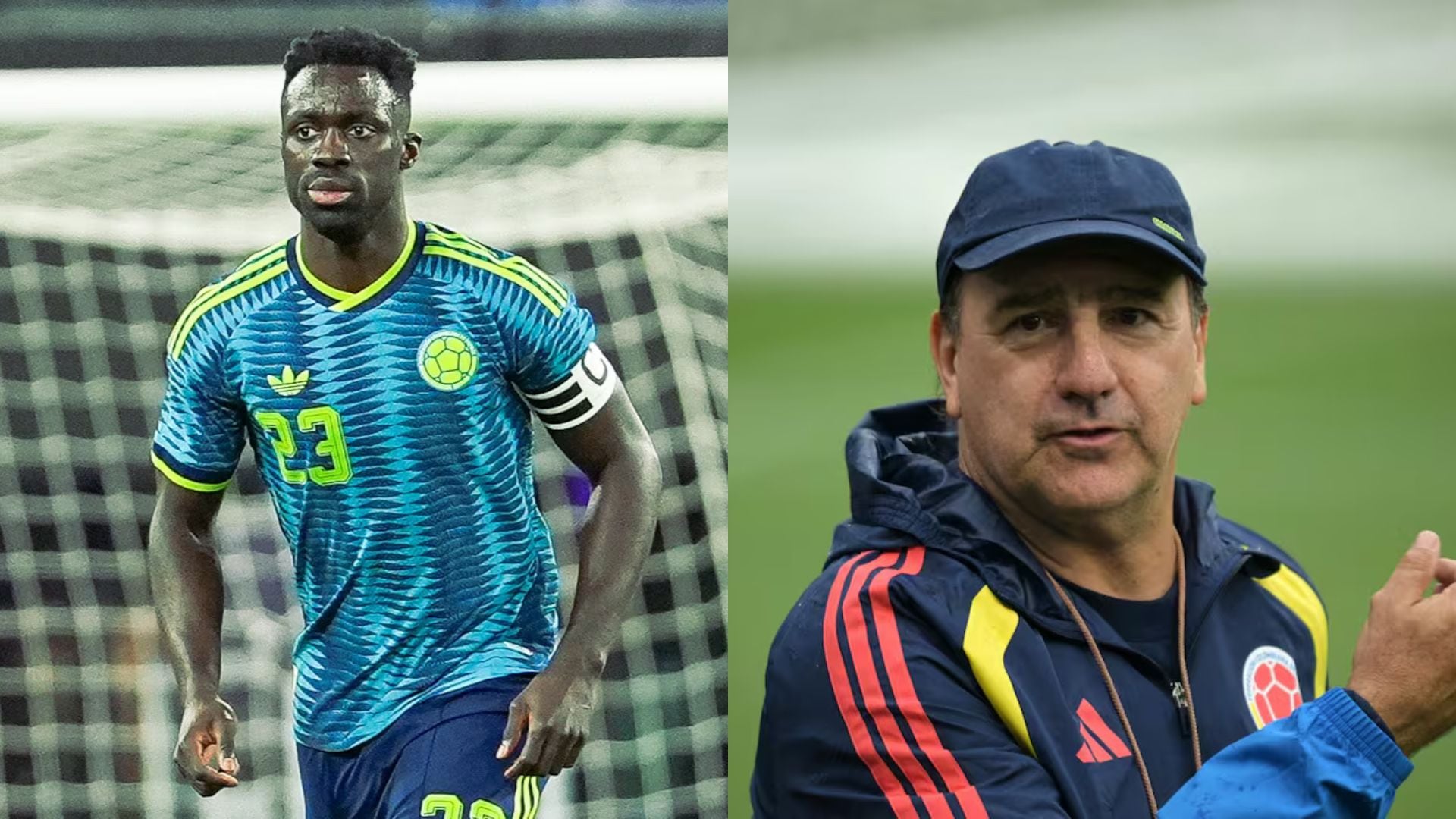 Davinson Sánchez se refirió a lo que siente de ser capitán de la selección Colombia, mientras que el entrenador Néstor Lorenzo se refirió a la construcción del equipo - crédito Davinson Sánchez/AFP