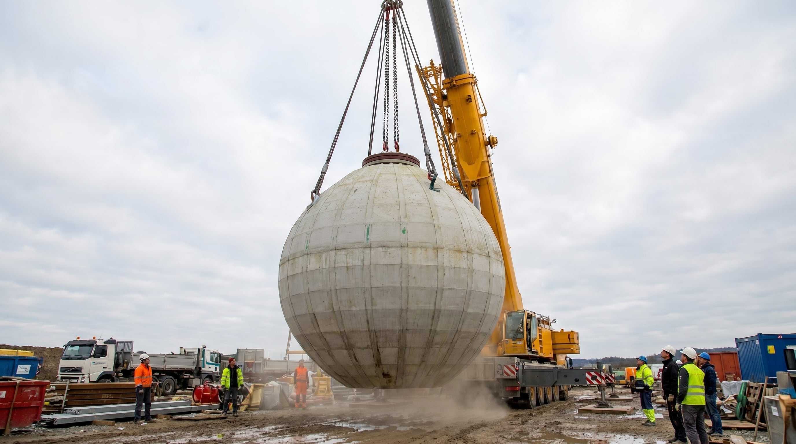 La tecnología utiliza esferas huecas de concreto de hasta nueve metros de diámetro, capaces de resistir presiones de hasta 77 atmósferas a más de 600 metros de profundidad (Imagen Ilustrativa Infobae)