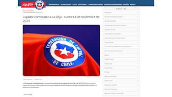 El comunicado de la Federación de Chile sobre la convocatoria de Arturo Vidal al equipo de Ricardo Gareca para los duelos contra Perú y Venezuela. - captura: FFCH