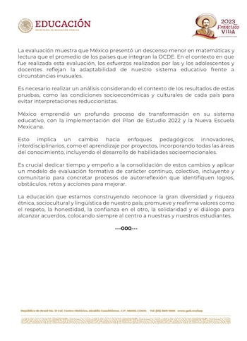 La dependencia de gobierno informó