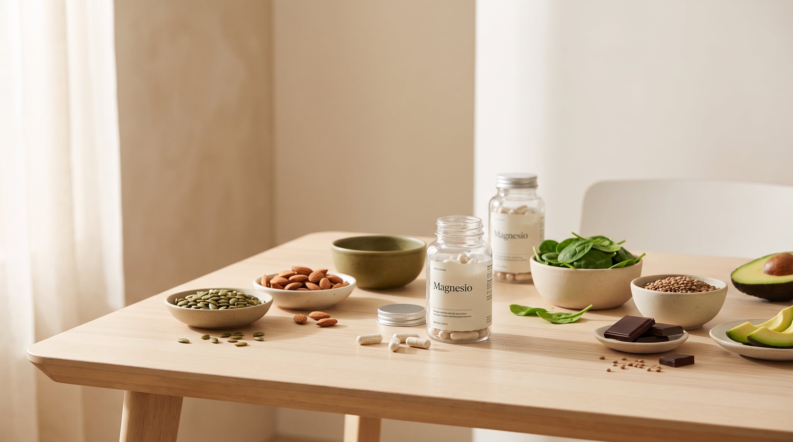 Los suplementos de magnesio han ganado popularidad, aunque una alimentación rica en semillas, frutos secos, legumbres y verduras de hoja verde puede cubrir las necesidades diarias del mineral