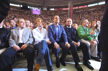 Zapatero junto a su mujer Sonsoles Espinosa (Europa Press)