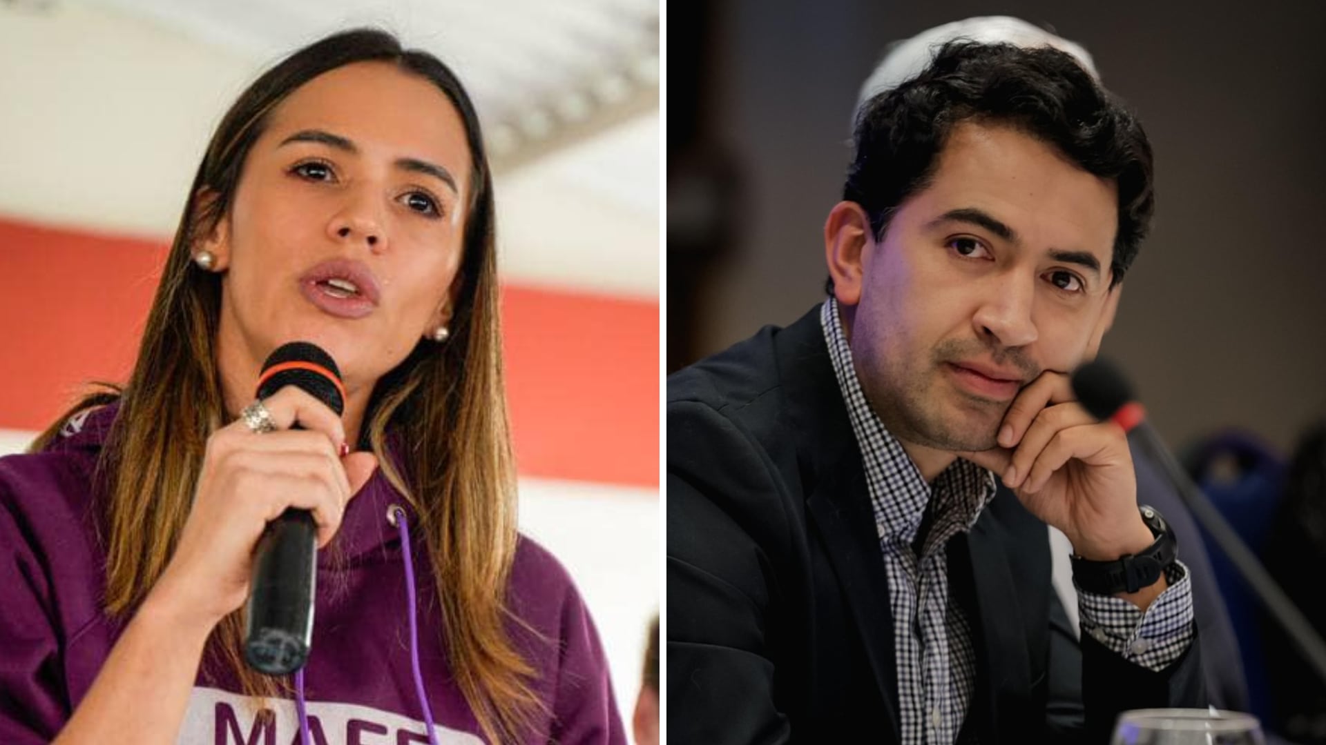Mafe Carrascal y Daniel Briceño protagonizaron un nuevo enfrentamiento político que terminó escalando en redes sociales - crédito Mafe Carrascal/Facebook - @Danielbricen/X