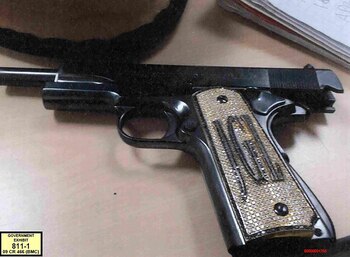 Las imágenes de la pistola