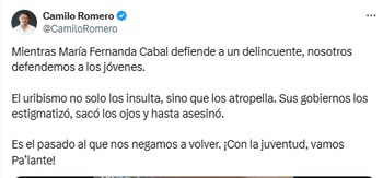 El precandidato se despachó en