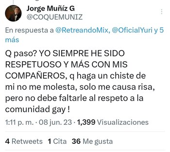 Tuit de Coque Muñiz sobre