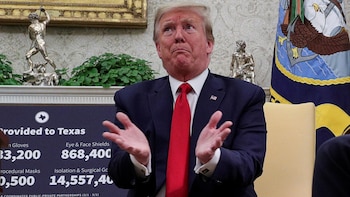 El presidente Donald Trump durante