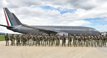 90 elementos de élite partieron desde la base militar de Santa Lucía. Crédito: Defensa