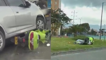 Conductor en Bogotá golpeó a