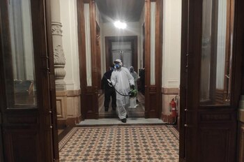 Una empleada del Senado dio