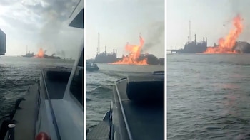 Un incendio afecta a una planta de gas operada por PDVSA en el Lago Maracaibo: al menos dos trabajadores resultaron heridos