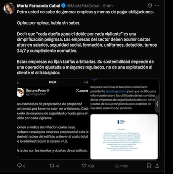María Fernanda Cabal criticó la