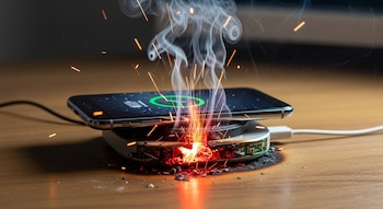 Un cargador inalámbrico de smartphone