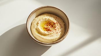 Hummus en raciones individuales, ideal