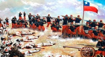 Tropas chilenas durante la guerra