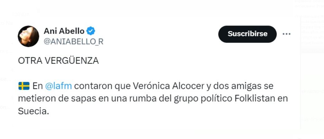 Activistas políticos calificaron su participación en un evento político sin invitación como inapropiada, cuestionando el propósito de su visita oficial - crédito @ANIABELLO_R/X