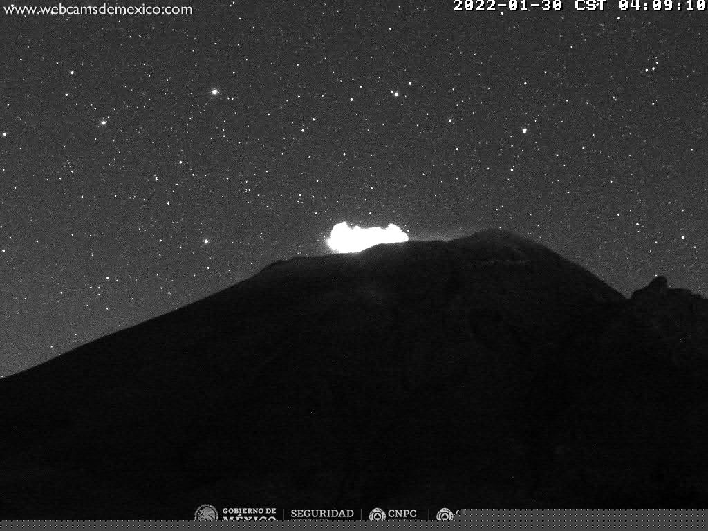 Estado del volcán Popocatépetl: registró
