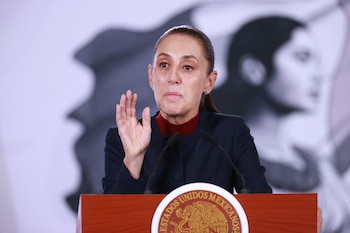 Sheinbaum cuestiona la cancelación de visas y advierte sobre posible injerencia. EFE/Mario Guzmán