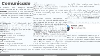 La familia de Iván Paredes difundió un comunicado contra Magaly Medina tras sus comentarios en el pódcast del 4 de junio. IG