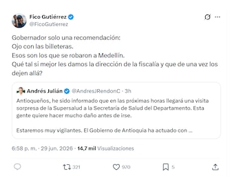 Federico Gutiérrez también atacó a Daniel Quintero
