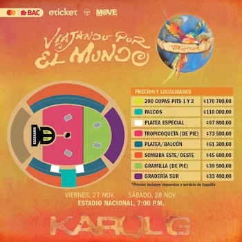 La organización indicó que algunas localidades del concierto serán exclusivas para mayores de edad. Crédito: MoveConcerts